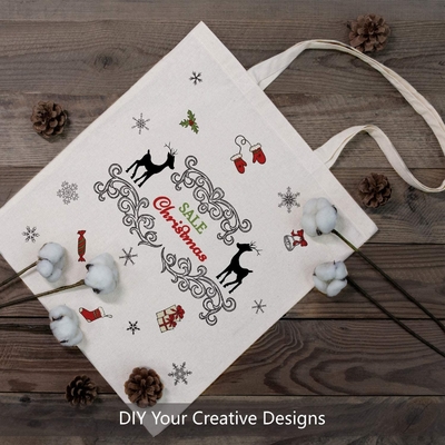 Yeniden Kullanılabilir Bakkal Alışveriş Bez Çantalar DIY Reklam Promosyonu 17.5''x 16.5'' x 5''
