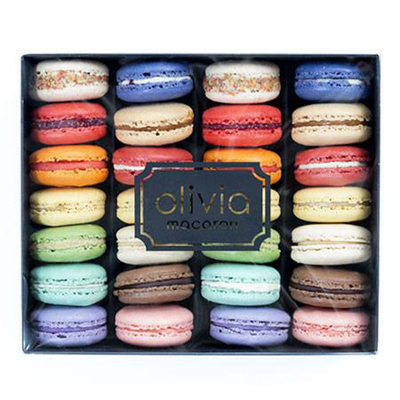 Pencereli Siyah Lüks Karton Ambalaj Hediye Macaron Slider Kutuları