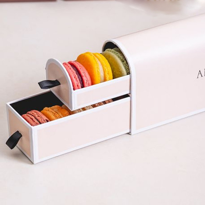 Çerezler Noel Macaron Hediye Kutusu Karton Özel