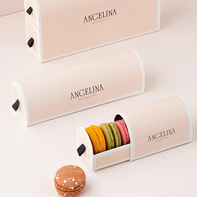 Çerezler Noel Macaron Hediye Kutusu Karton Özel